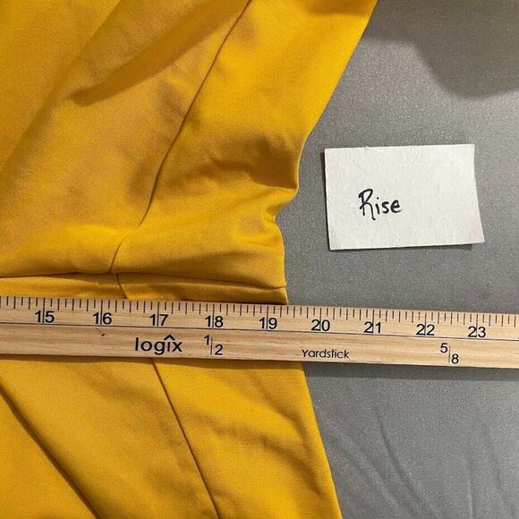 Lane Bryant Plus Size 28 Laney Yellow Capris Crop Pants Classic Wide Leg Twee - Picture 12 of 14